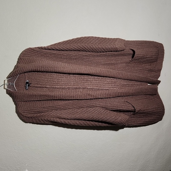 Valette V Cardigan Sweater Large Chocolate Brown - Picture 1 of 10